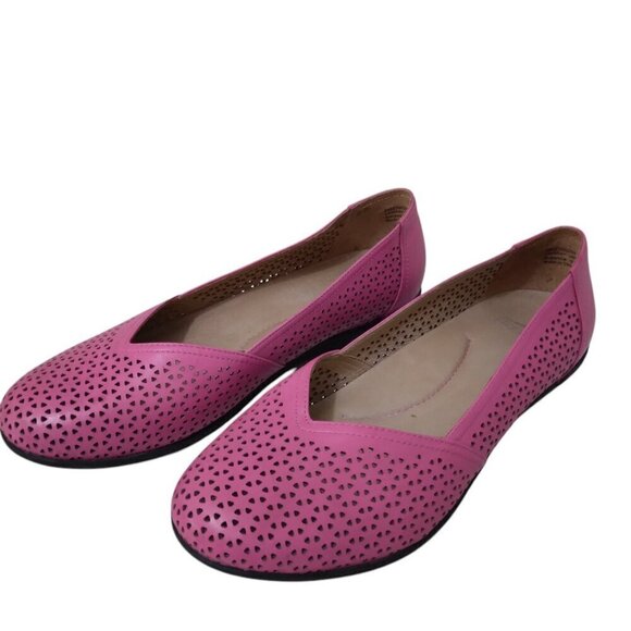 Dansko | Neely Pink Laser Cut Out Ballet Flat | Size 10.5 - Picture 1 of 9